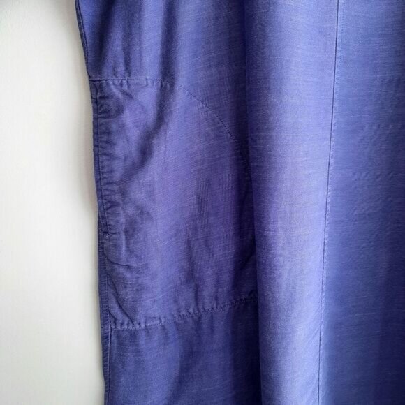 WILFRED | Aritzia Delphine Relaxed Fit Shift Dress w/ Pockets Blue Sz XS Flawed - Picture 7 of 14